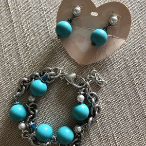 Brighton beaded earrings and bracelet set New